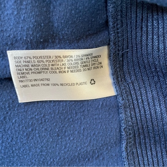 Long-Sleeve Isabel Maternity Boatneck Shirt with Side Ribbing in Blue - Size XL - Picture 6 of 8